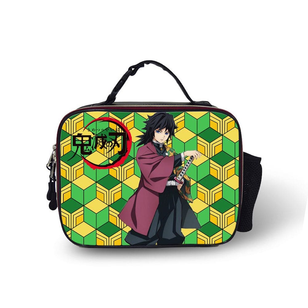 Lancheira Demons Slayers Tomioka Giyuu Anime Leather 27x21x9cm