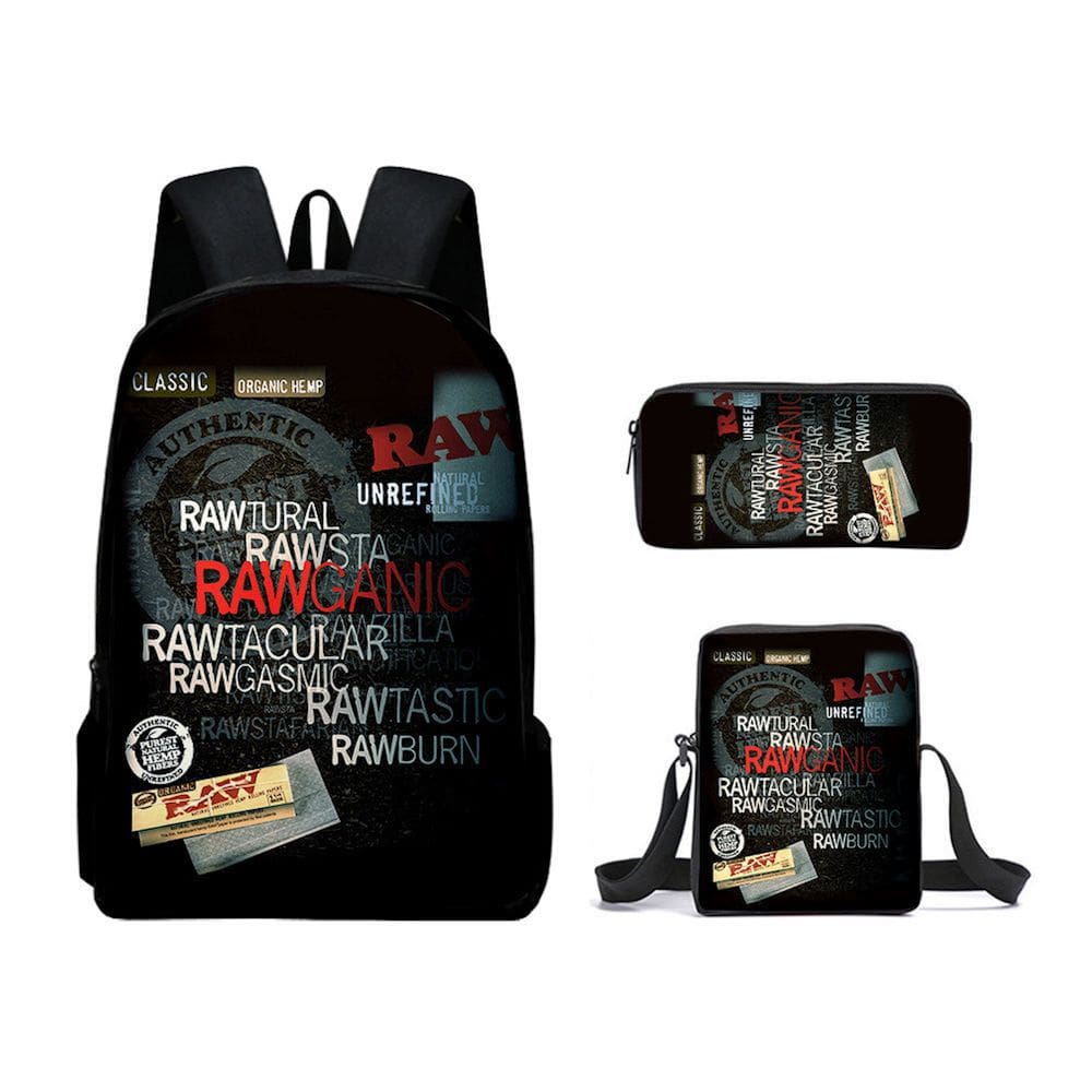 Conjunto de mochilas Anime Raws School para crianças e crianças