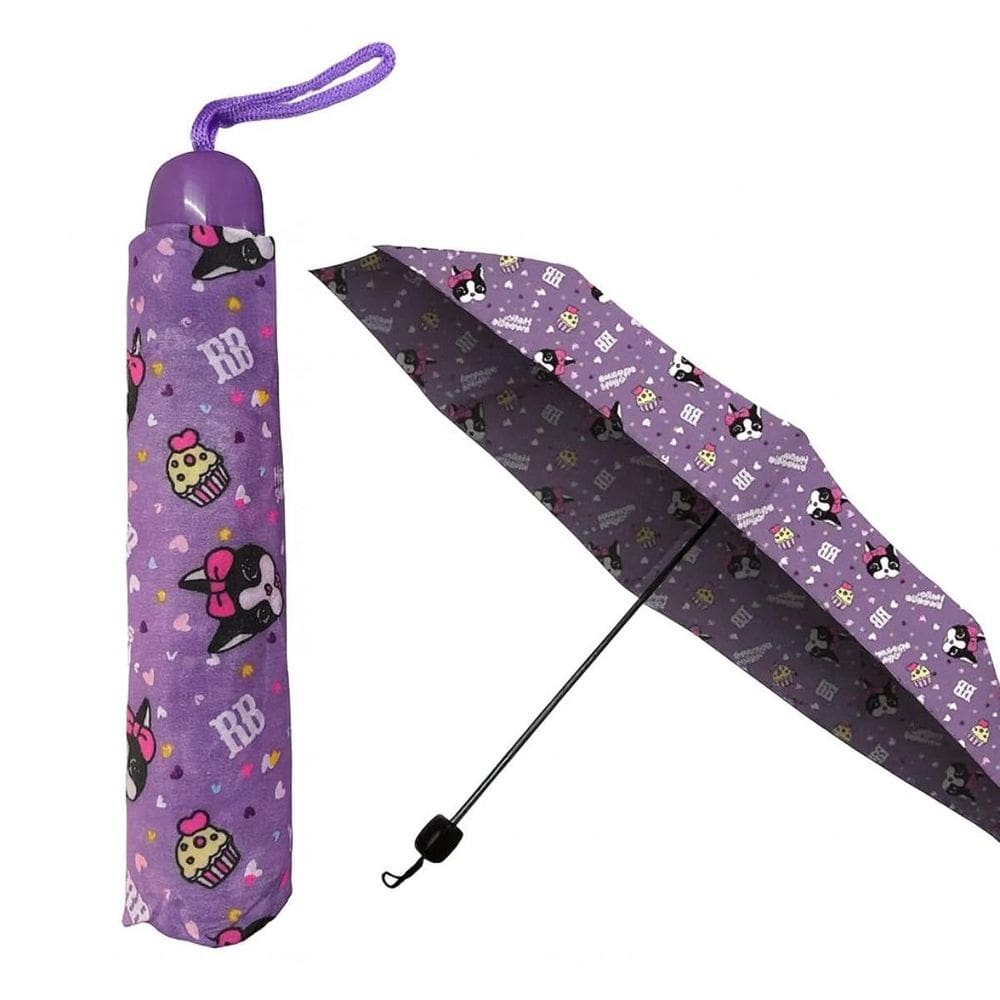 Guarda Chuva Mini Metal Feminino Rebecca Bonbon Roxo Rb022Mt