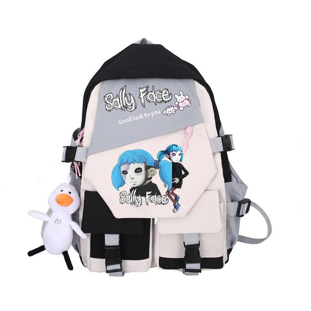 Mochila escolar infantil Sallys Faces com impressão 3D 31x14x42cm