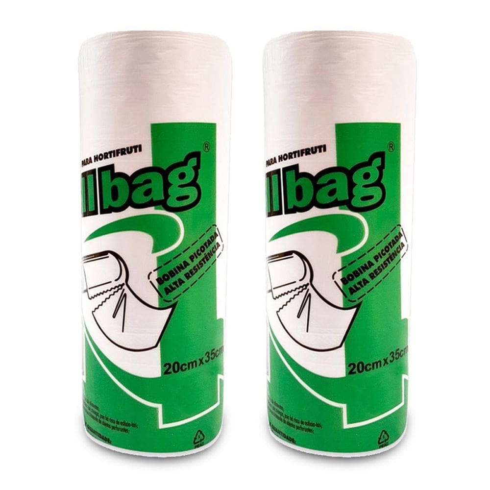 Kit 2 Bobinas Saco Transparente Picotado 20X35 C/500 Sacos