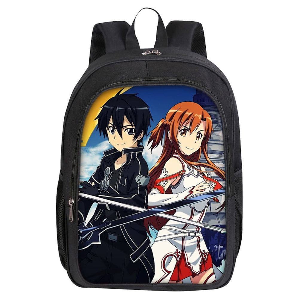 Mochila Sword Art Online Kirito Yuuki Asuna para crianças