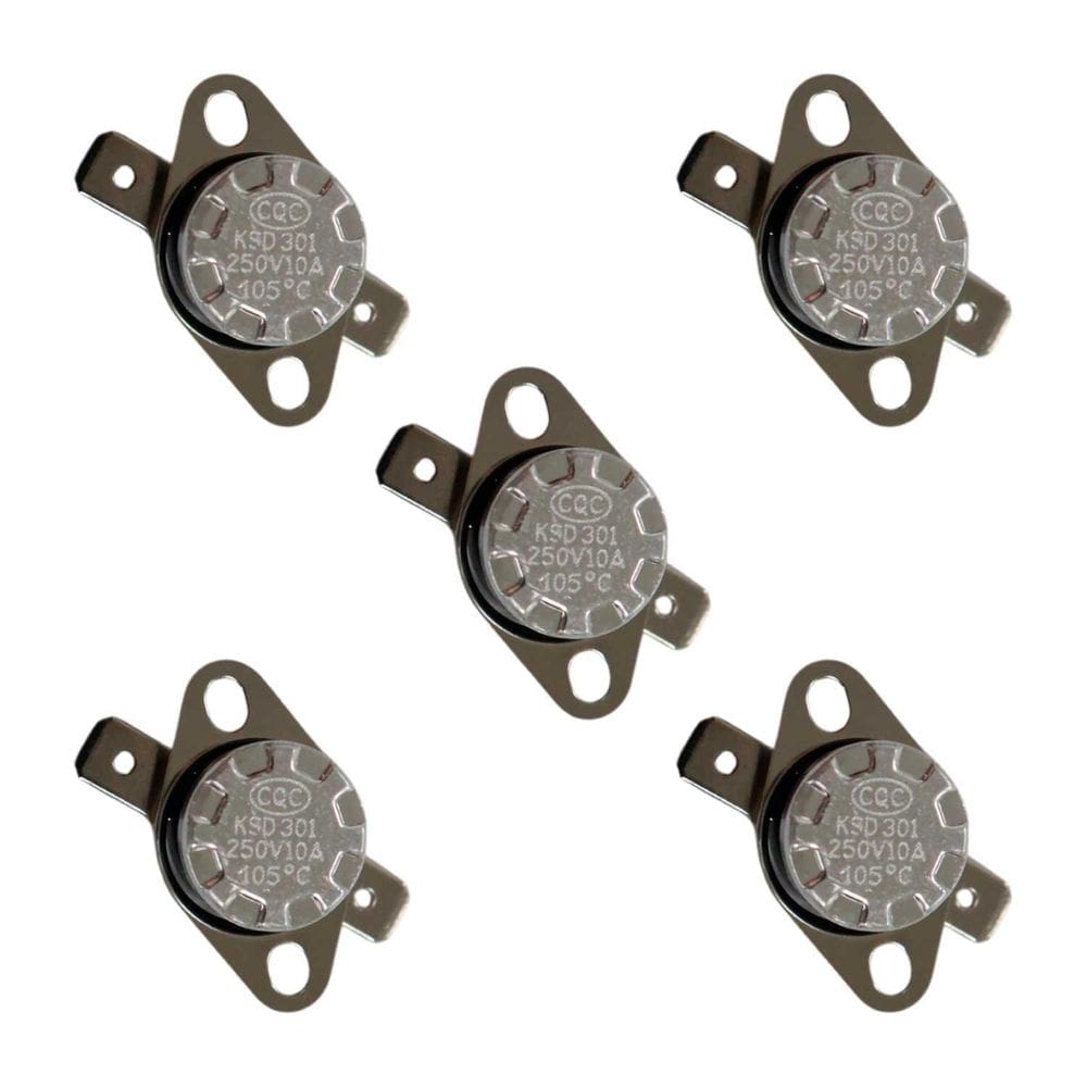5X Termostato Ksd301 105 Graus 10A 250V Normal Fechado