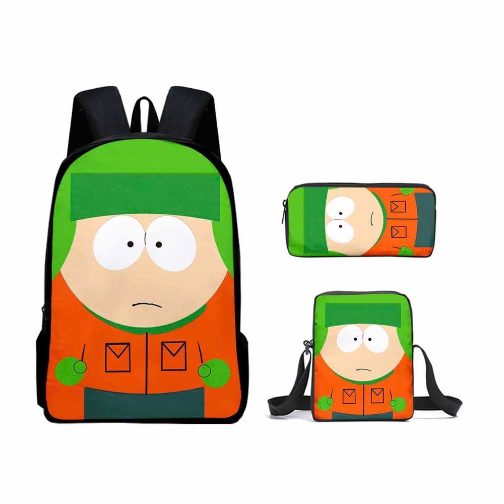 Conjunto de mochilas escolares South Parks Kyles Broflovskis 3 unidades
