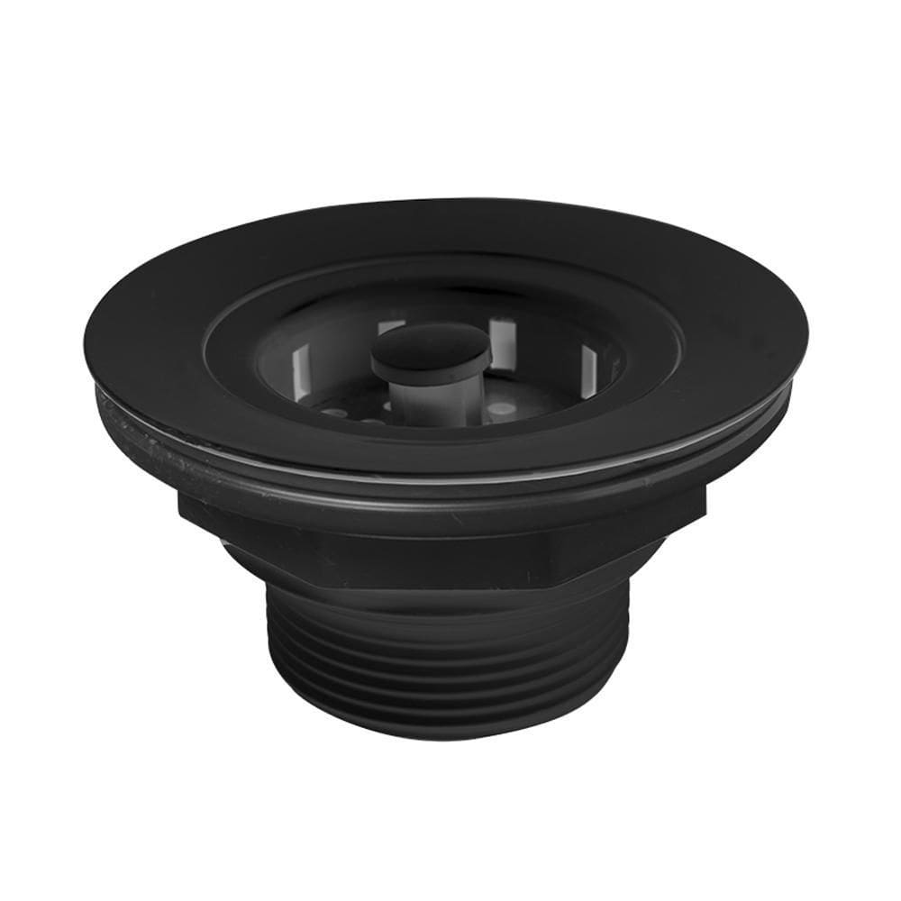 Válvula Americana Escoamento Para Pia 3.1/2`` Preta Estrela
