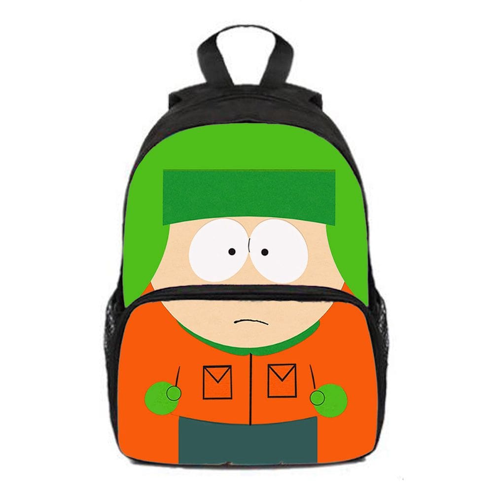 Mochila South Park Kyle Broflovski para escola infantil 25x11x33cm