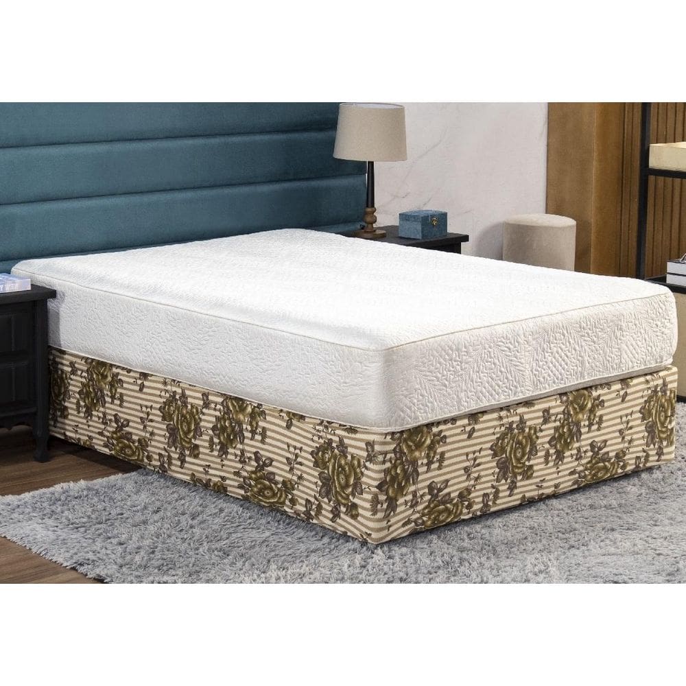 Saia Box Fit Solteiro Capa Cama Box Elástico Malha 1 Pç