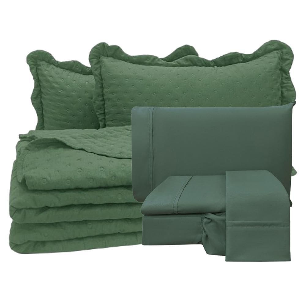 Coordenado Cobre Leito Casal E Lençol Diplomata 7 Peças