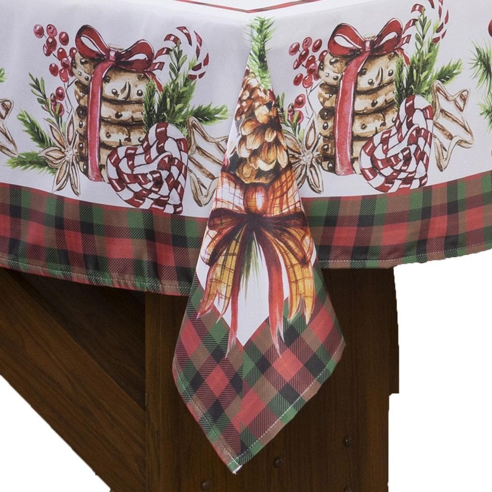 Toalha De Mesa 2,20X1,50 Para 6 Lugares Estampada Natalina