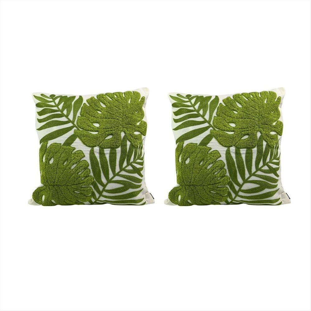 Kit 2 Capas Almofadas Decorativas 43X43Cm Zíper Poliéster