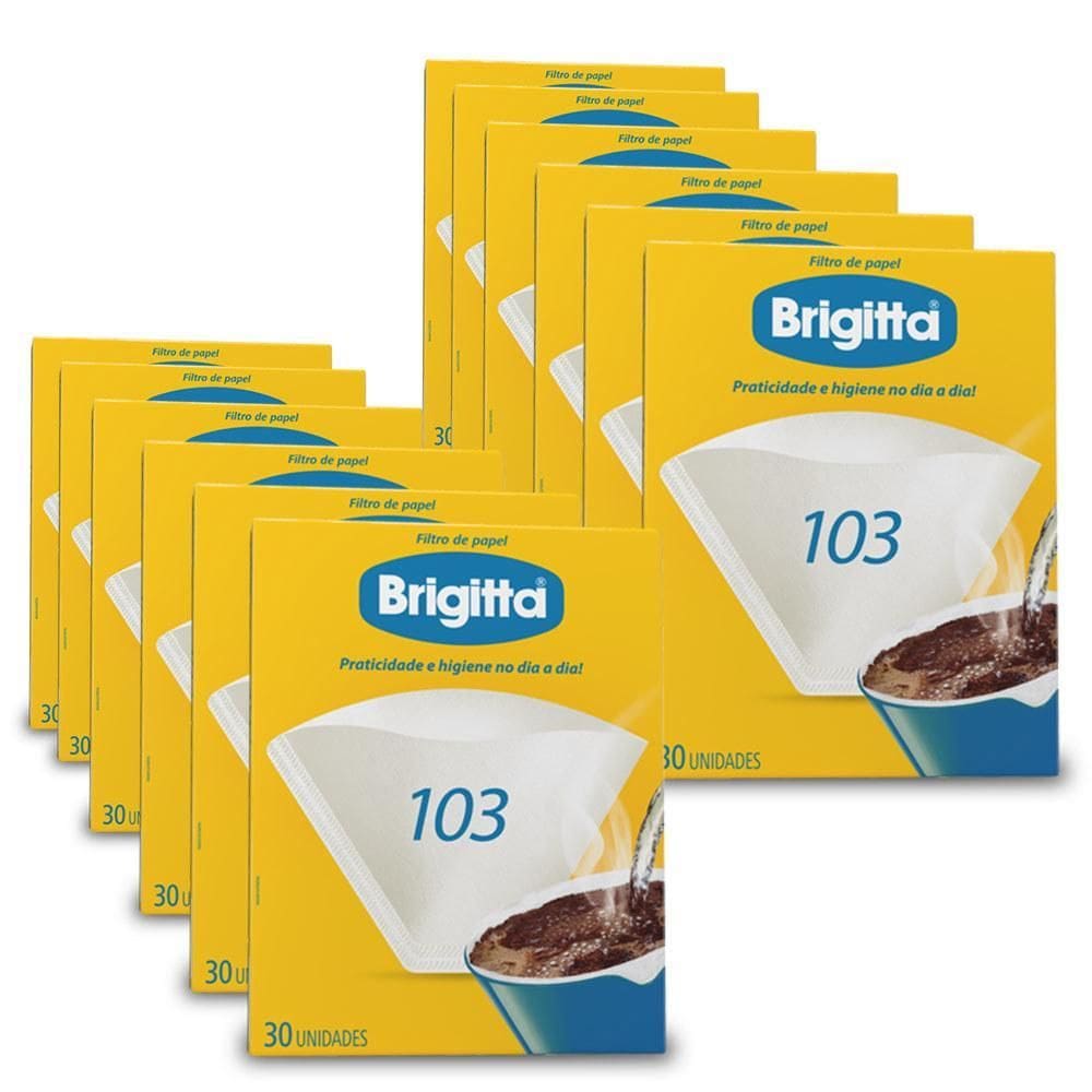 Filtro De Papel Brigitta 103 Kit 12 Pacotes De 30 Unidades
