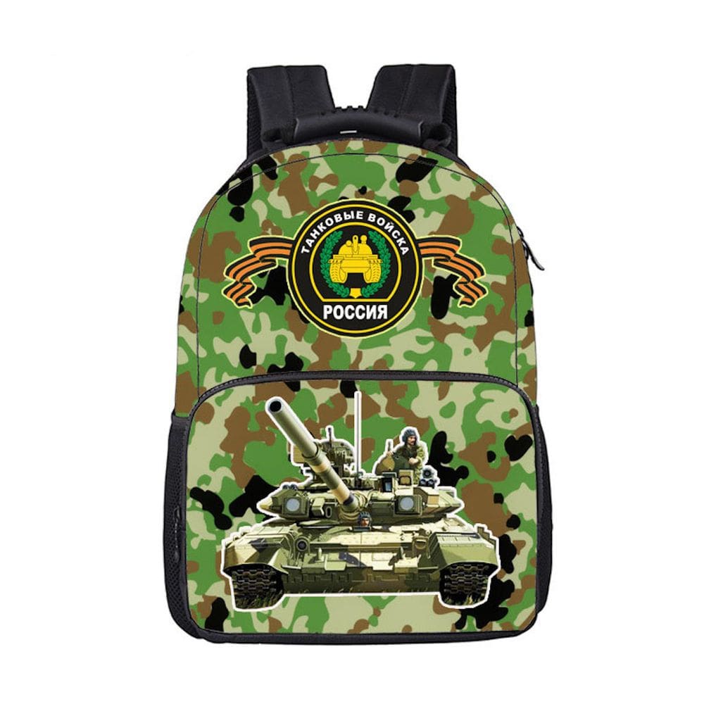 Mochila Anime School Bag Tank Camo para crianças e crianças