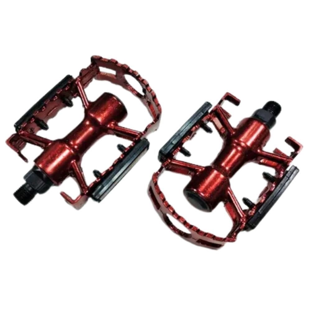 Pedal Plataforma 9/16 Grosso Inglês Bicicleta Bike Vermelho