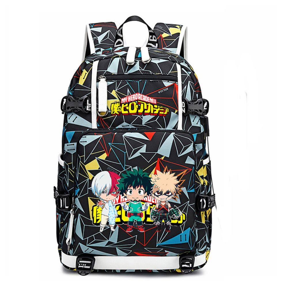 Mochila Mys Heros Academias Kids School Oxford 30x14x47cm