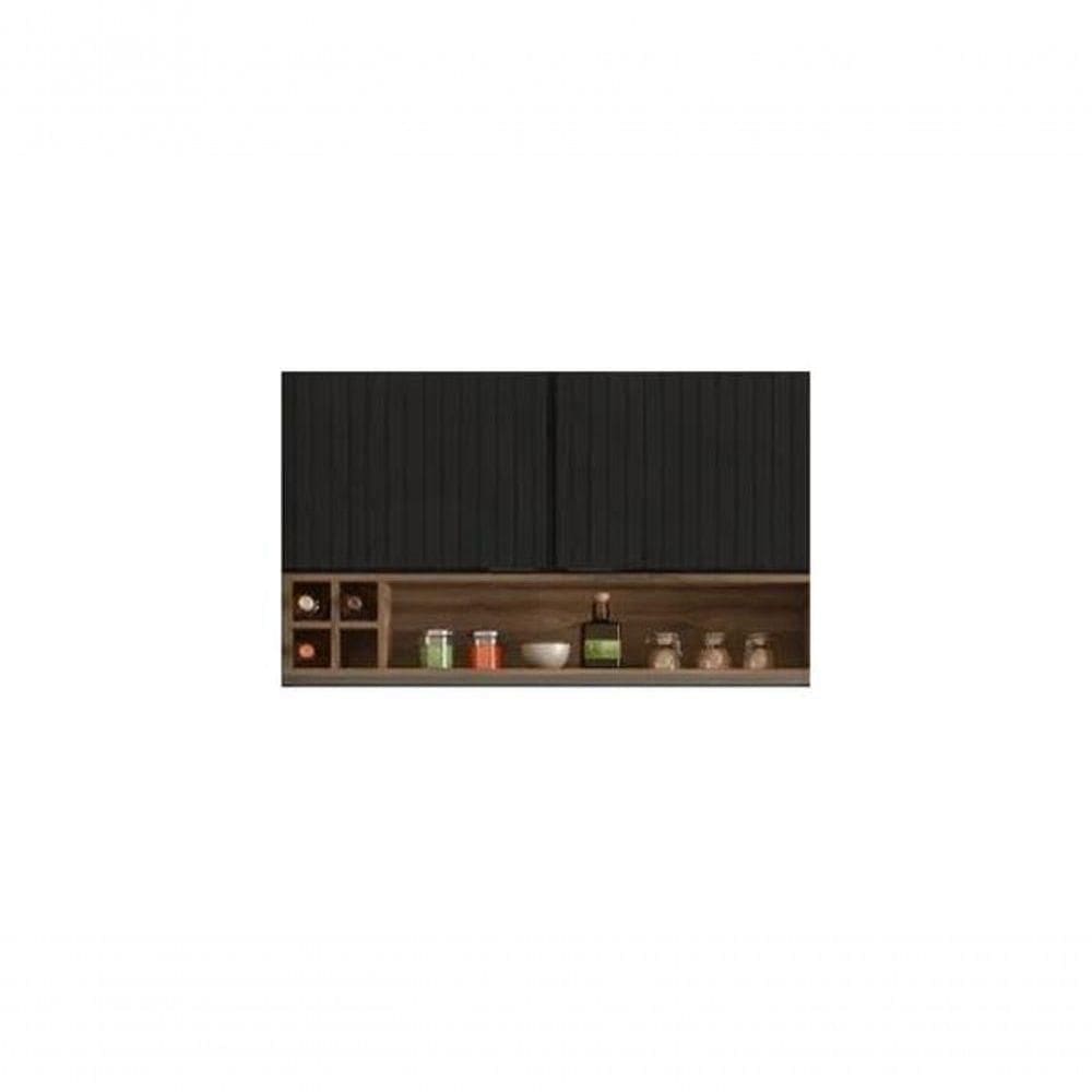 Armário Aéreo Itatiaia Exclusive 2 Portas Nicho - Grafite