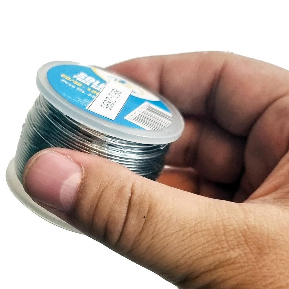 Fio De Solda 1Mm Estanho Rádio Carretel 60X40 Ra 250 Gramas