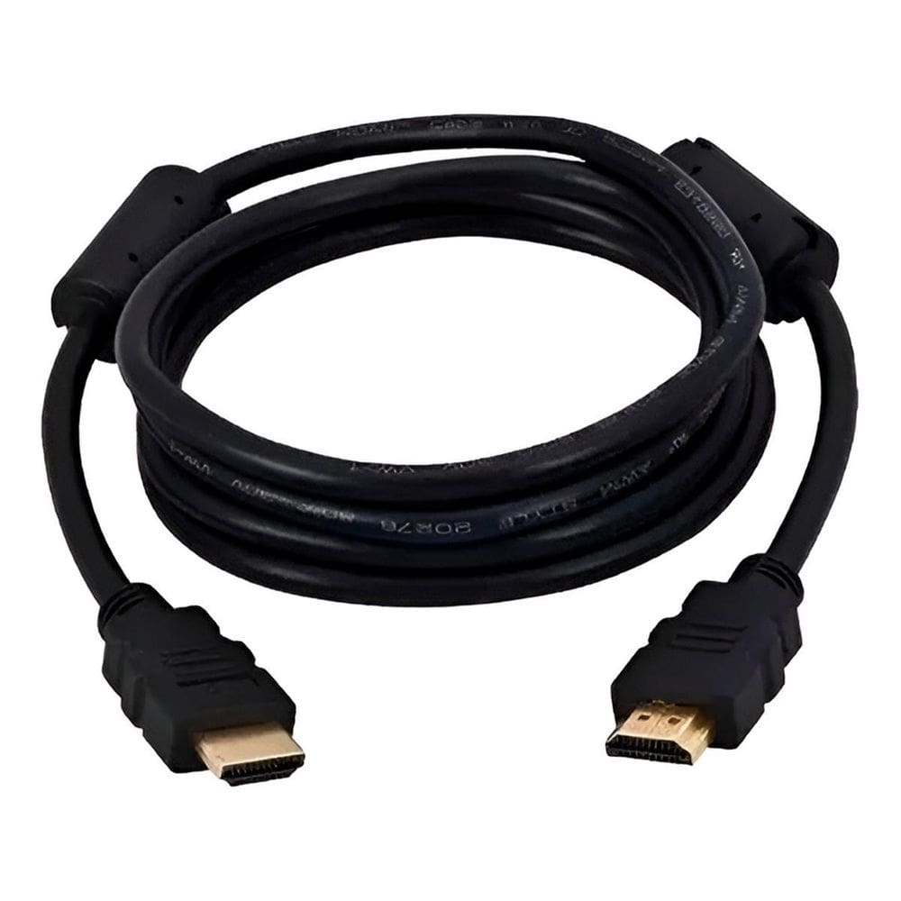 Cabo Hdmi 3M 4K Com Filtro Ferrite E Pontas Douradas