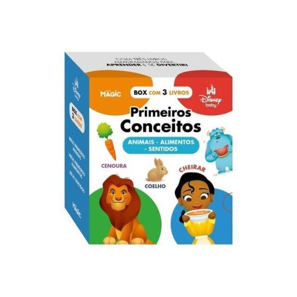 Box Disney Baby Primeiros Conceitos - Animais, Alimentos E Sentidos