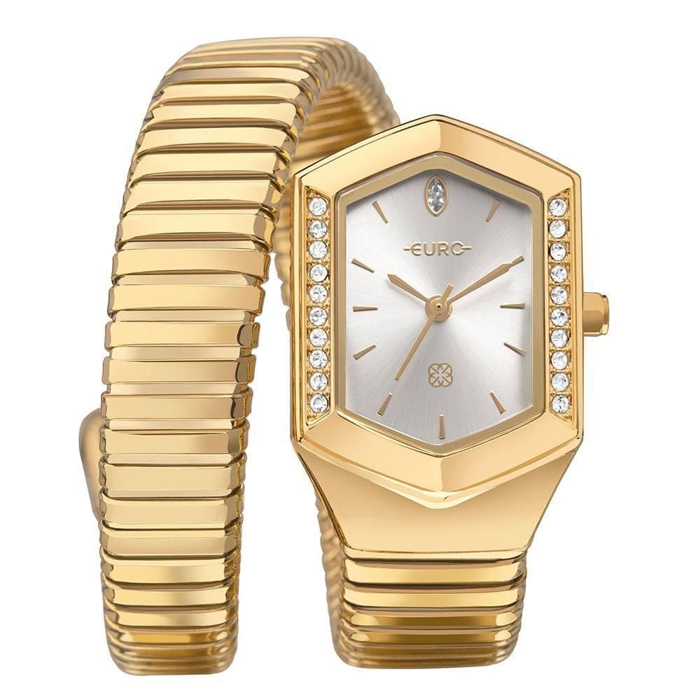 Relógio Euro Feminino Serpentes Dourado - Eu2035zap/5k Relógio Euro Feminino Unique Premium Dourado - Eu2035zap/5k