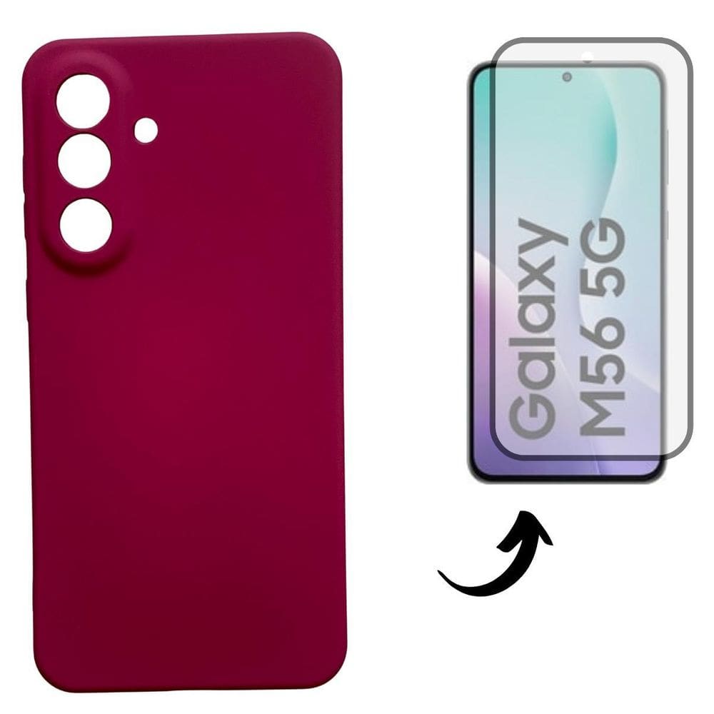 Capa + Pel Vidro 3D Compatível Para Samsung Galaxy M56 5G
