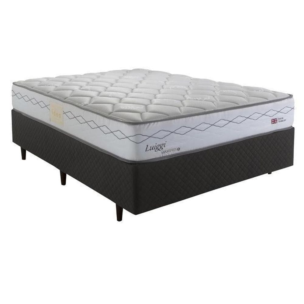 Cama Box Casal Molas Maxspring Herval Luiggi e Base Saturno, 64x138x188 cm