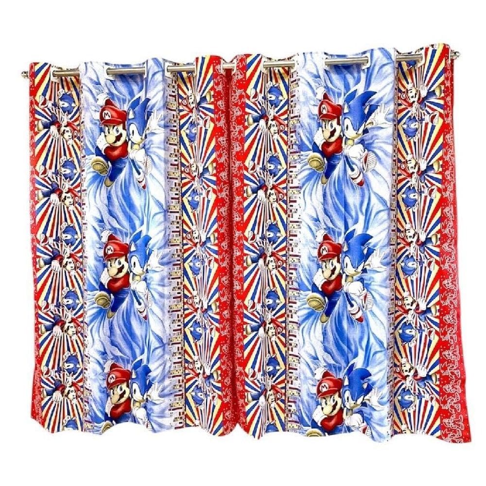 Cortina Infantil 2,00 X 1,60 Quarto Brinquedoteca Menino