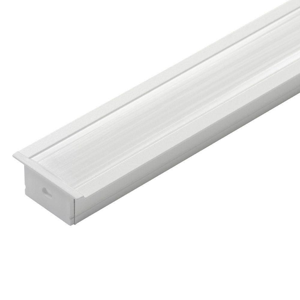 Perfil De Embutir Para Fita Led Nordecor 43mm Branco - 3 Metros