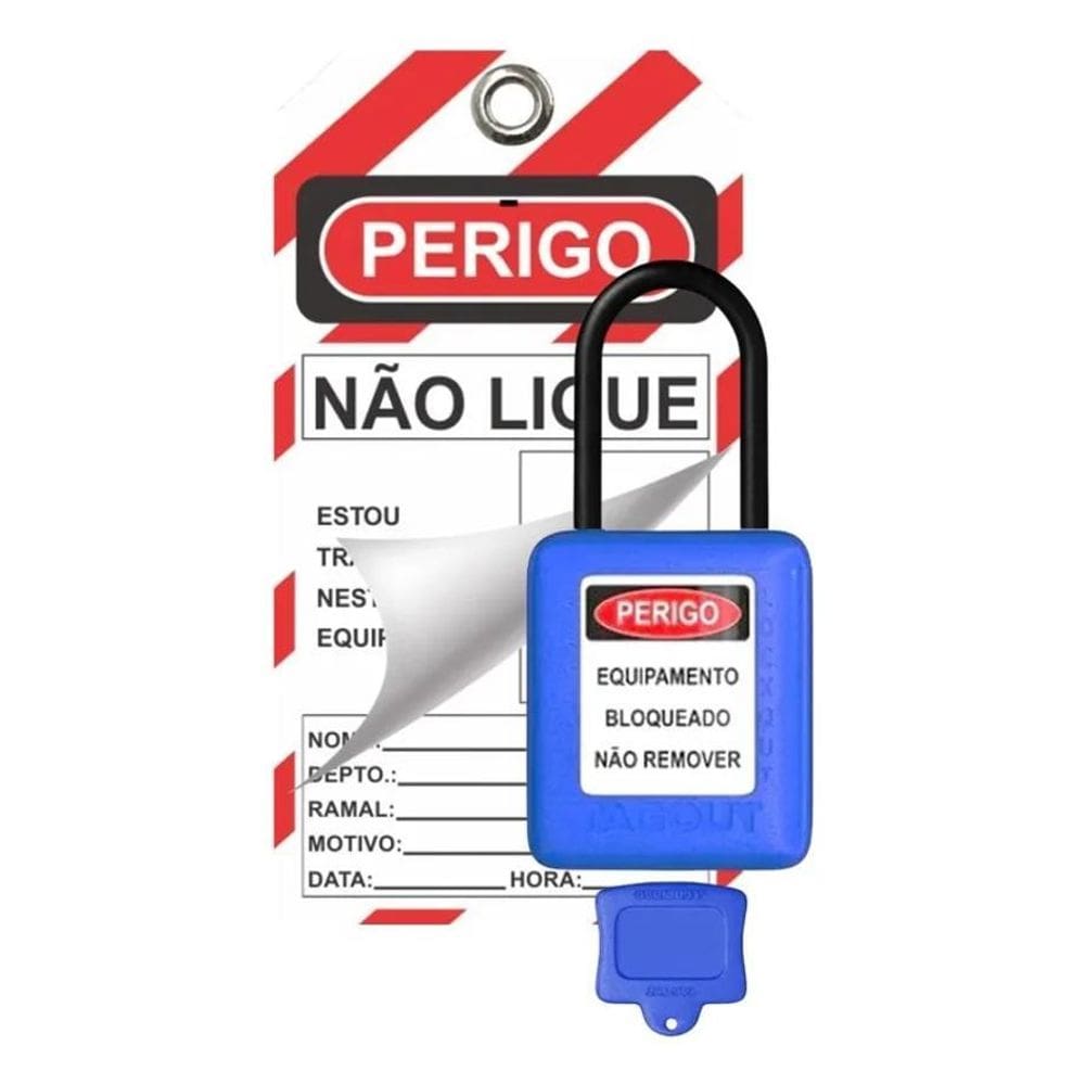2X Kit Cadeado Bloqueio Etiqueta Id Não Opere Tagout Nr10 N