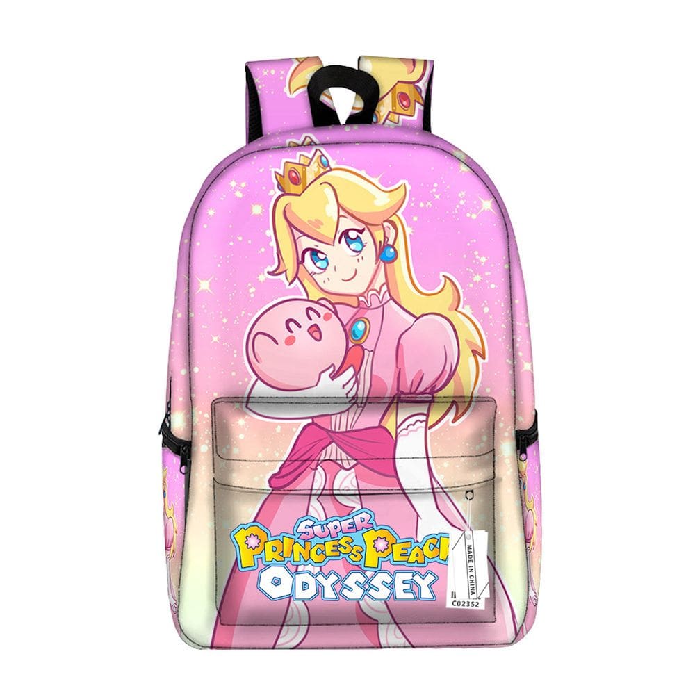 Mochila Marios Bros Princess Peachs Toadstoois Kids School