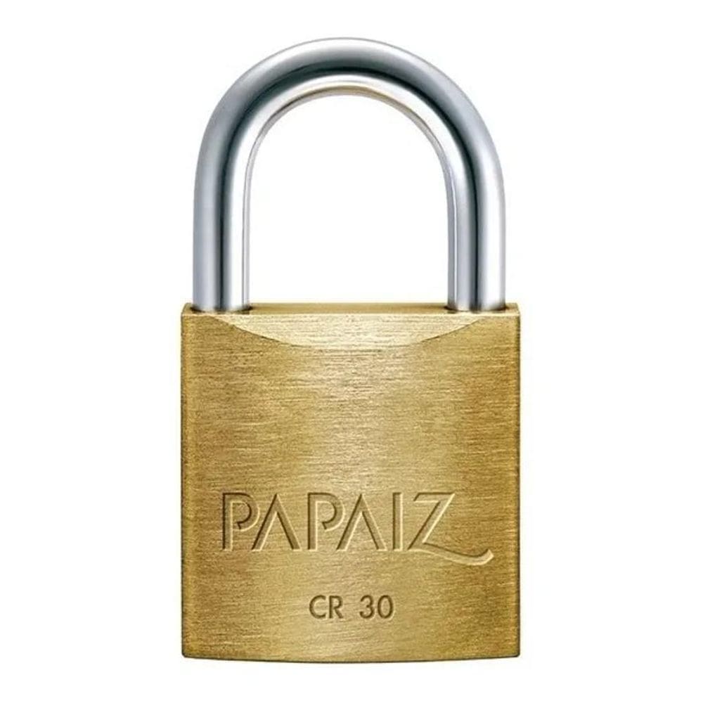 2X Cadeado Em Latão De Cr30 Linha Clássica Papaiz Cor Dourad