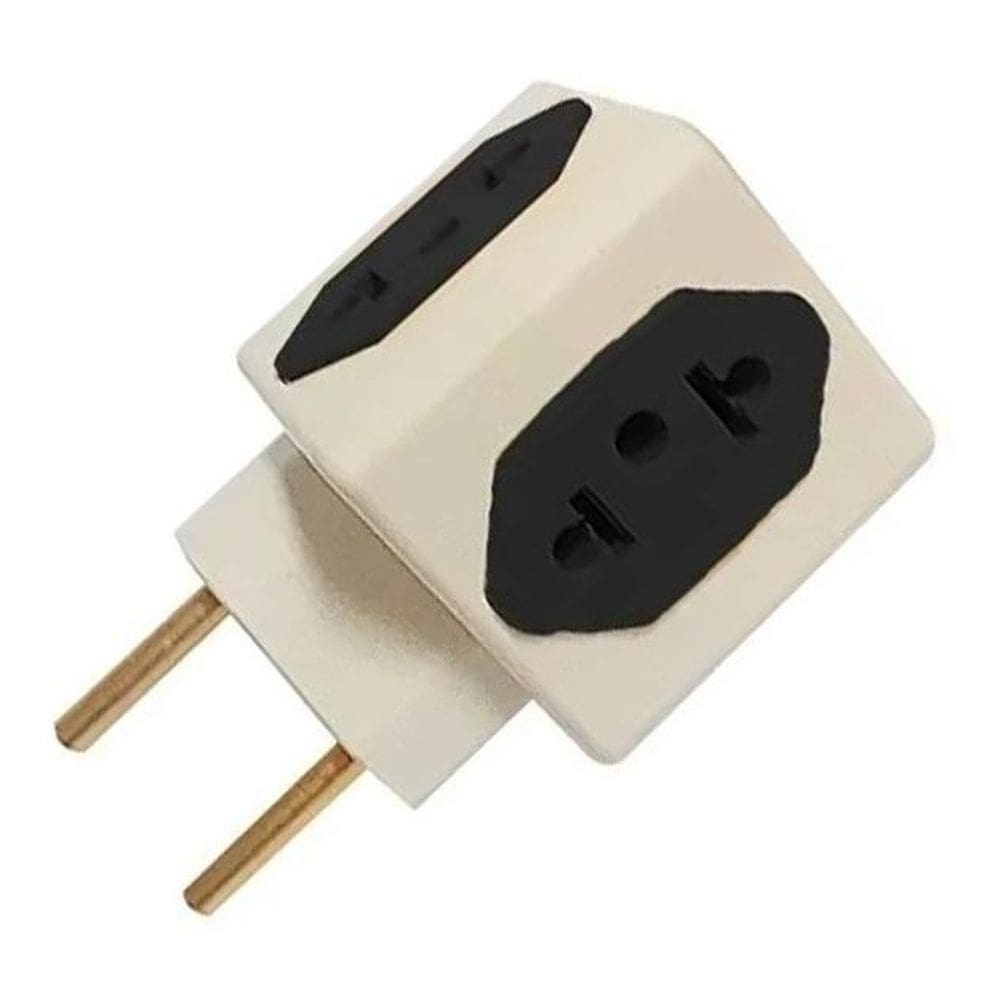 Adaptador Tomada 10 E 20 Amperes Bi Volt Padrao Brasileiro