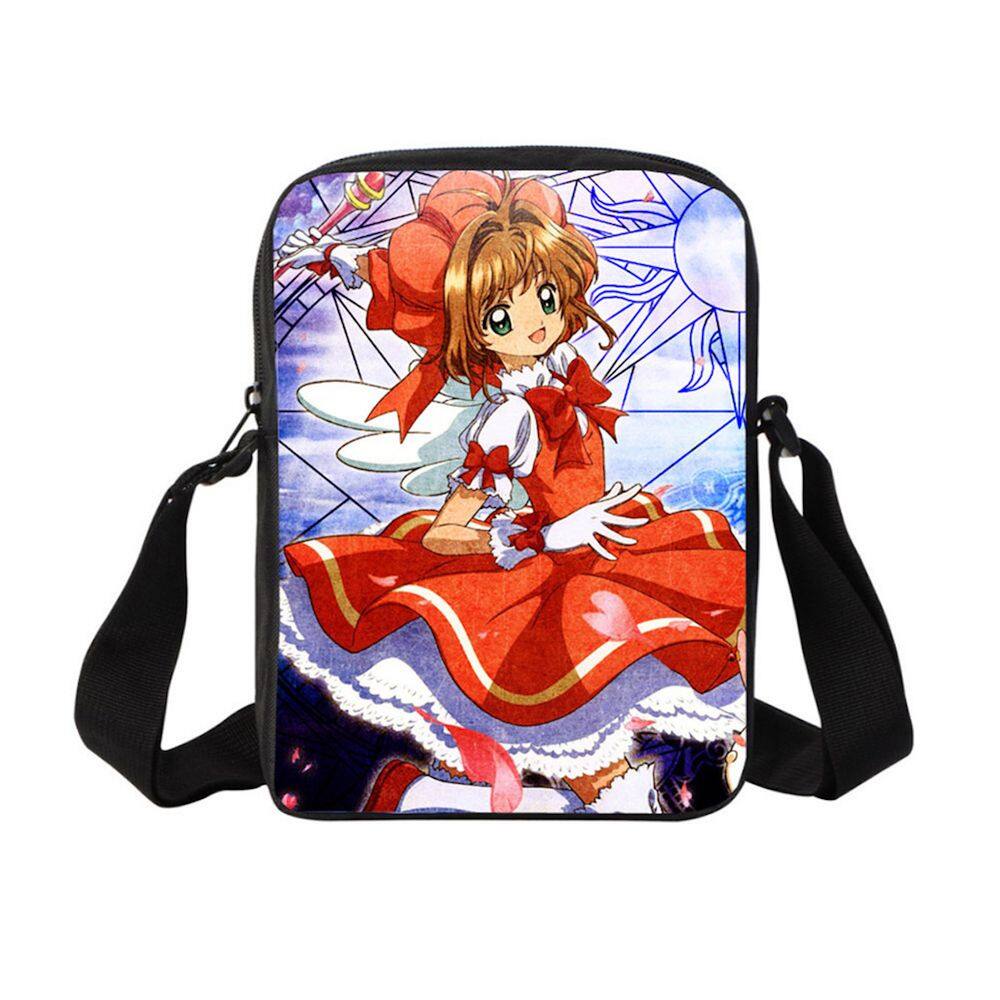 Bolsa de ombro Anime Cards Captors Sakura Polyester 17x5x23cm