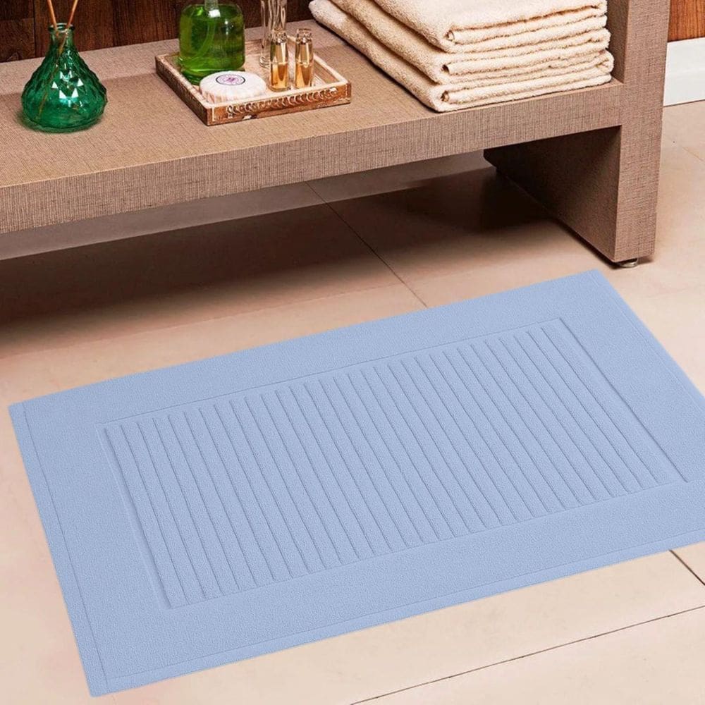 Piso Toalha Banheiro Cavhome Majestic Antiderrapante Blue Ic