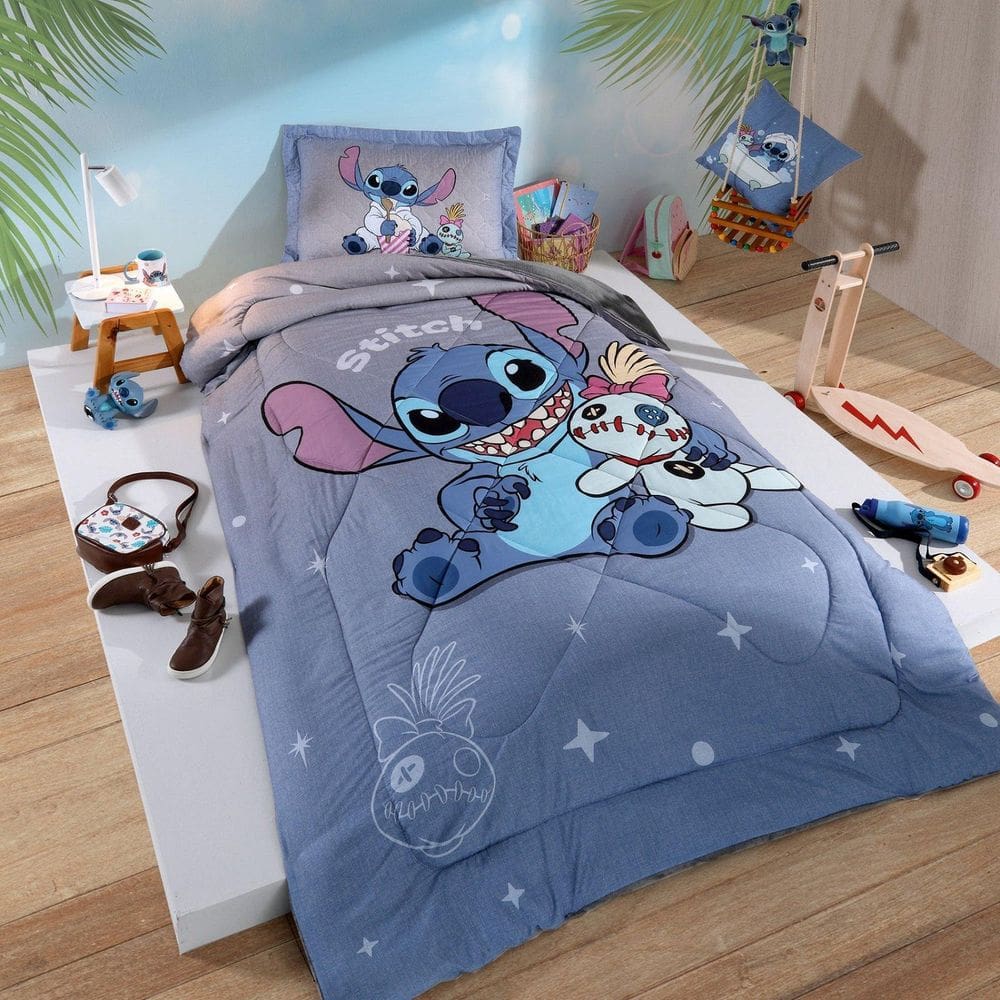 Edredom De Plush Infantil Disney Stitch Relax 160X240Cm
