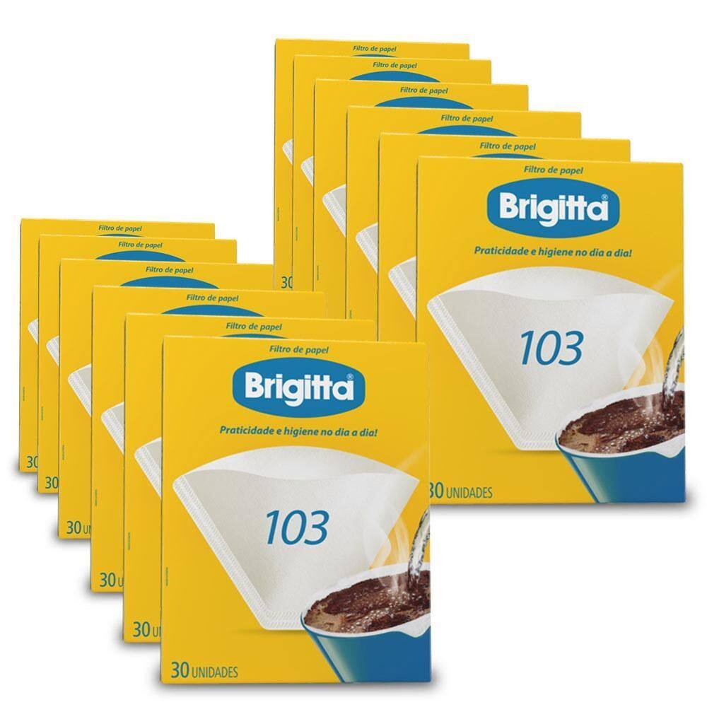 Filtro De Papel Brigitta 103 Kit 12 Pacotes De 30 Unidades