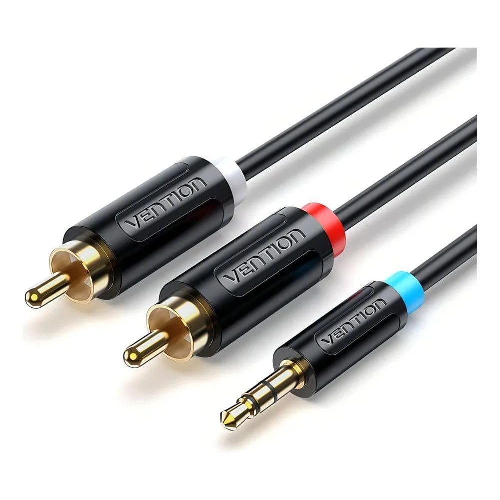 2X Cabo P2 3.5Mm Para 2 Rca 5M Blindado Vention Bclbj