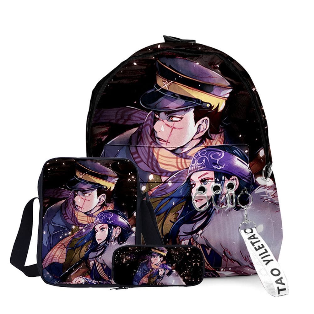 Conjunto de 3 peças Golden Kamuy Sugimoto`s Saichi Cartoon Kids School