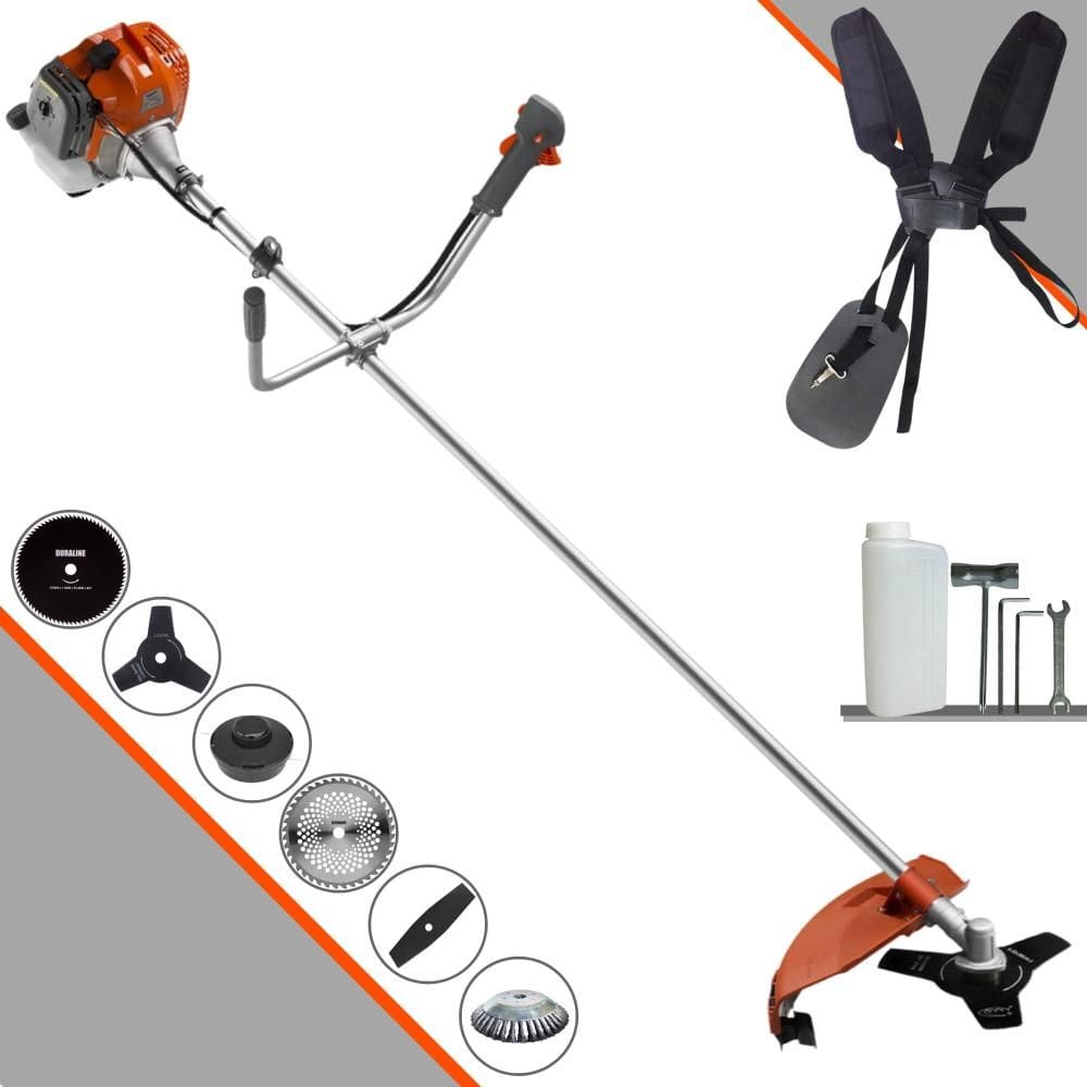 Máquina de Cortar Grama Lateral À Gasolina Tekna RL430ACNTK 43cc 1,7HP de Potência 9.000rpm Roçadeira Multifuncional Completa Com 6 Opções de Cortes