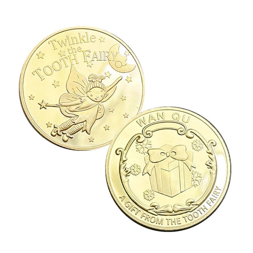 Moedas comemorativas de 4 cm do anime Coin Tooth Fairy