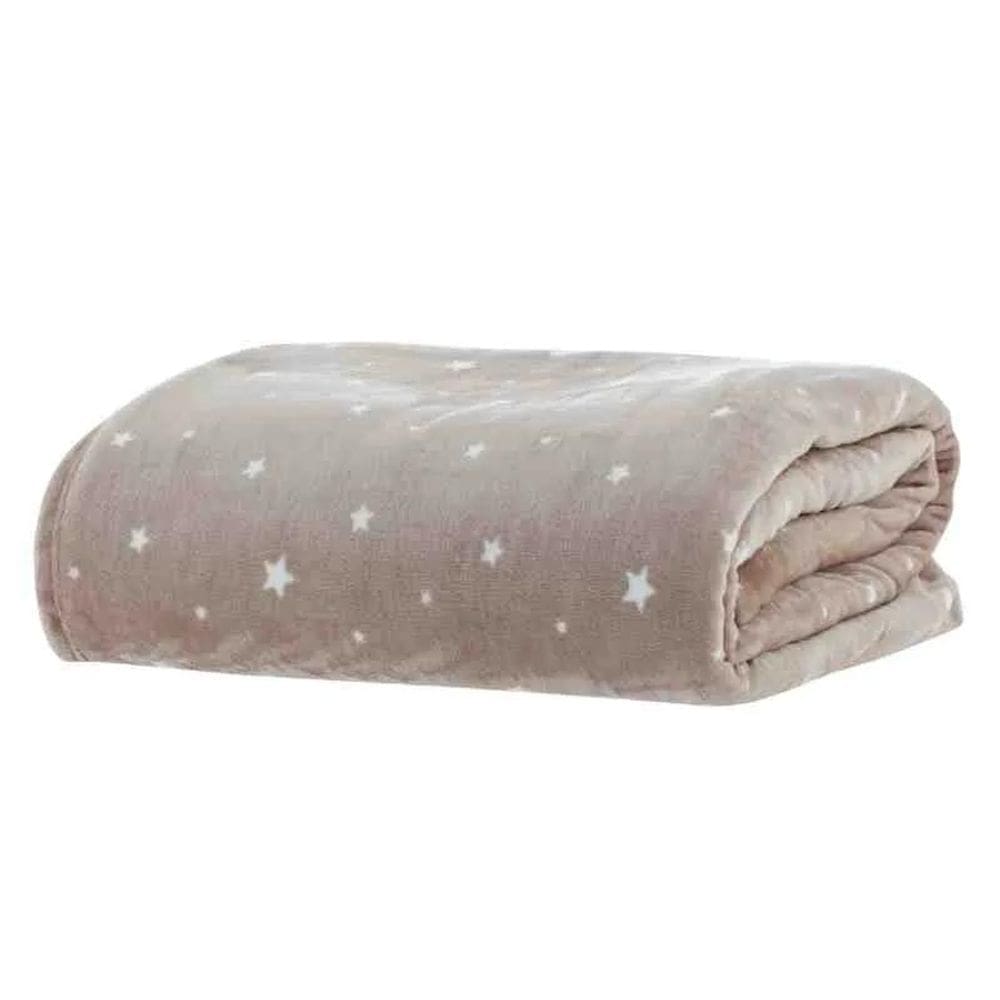 Cobertor Blanket Estampado Toque De Seda - Queen - Rose Star