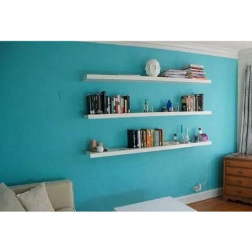 Kit 8 Prateleiras 40X15 Flutuantes Mdf 15Mm Branco Decoração