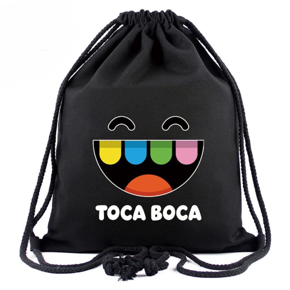 Mochila com cordão Anime Tocas com impressão 3D para crianças