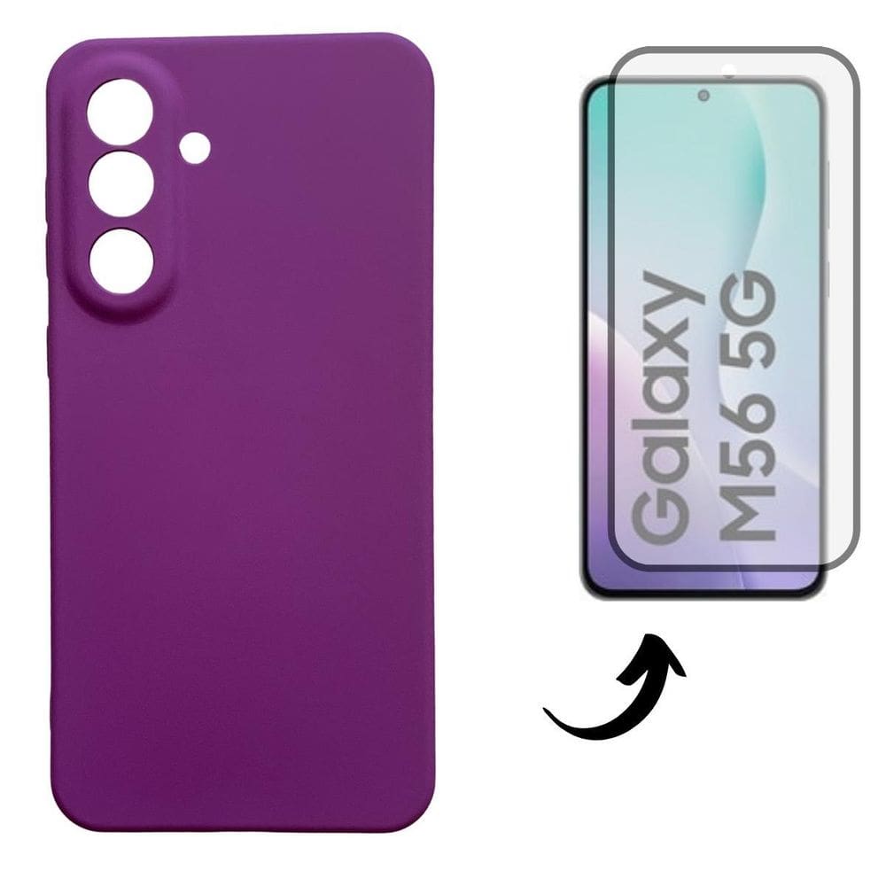 Capa + Pel Vidro 3D Compatível Para Samsung Galaxy M56 5G