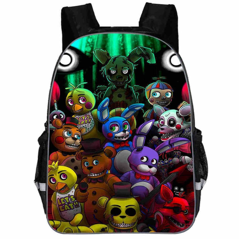 Mochila Fives Nightss Cartoon Kids School Oxford 29x16x42cm