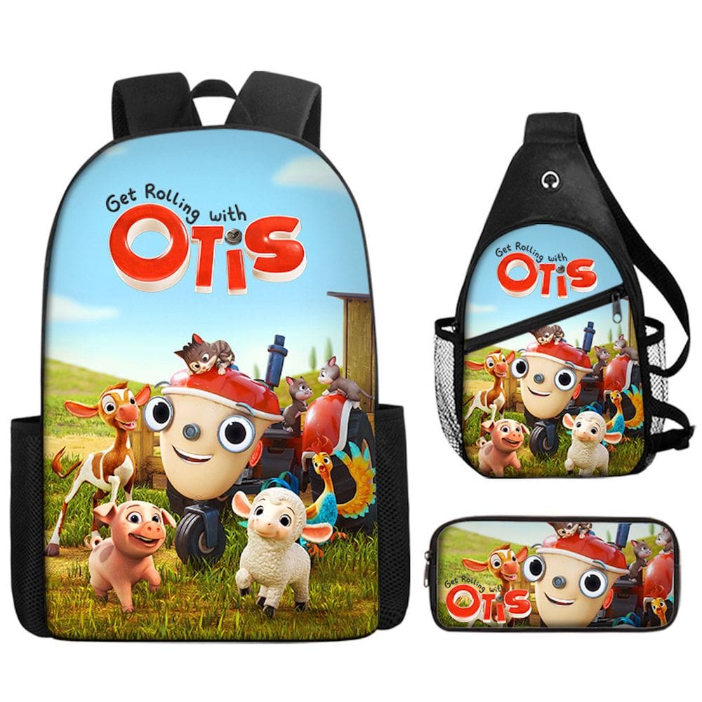 Conjunto de mochilas Abby Hatcher Anime, 3 peças para mochila escolar infantil