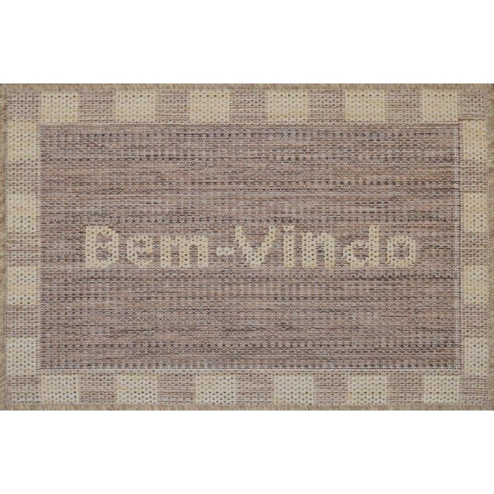 Capacho Sisal Look Bem Vindo Grande 001 Castor 050X090 Cm