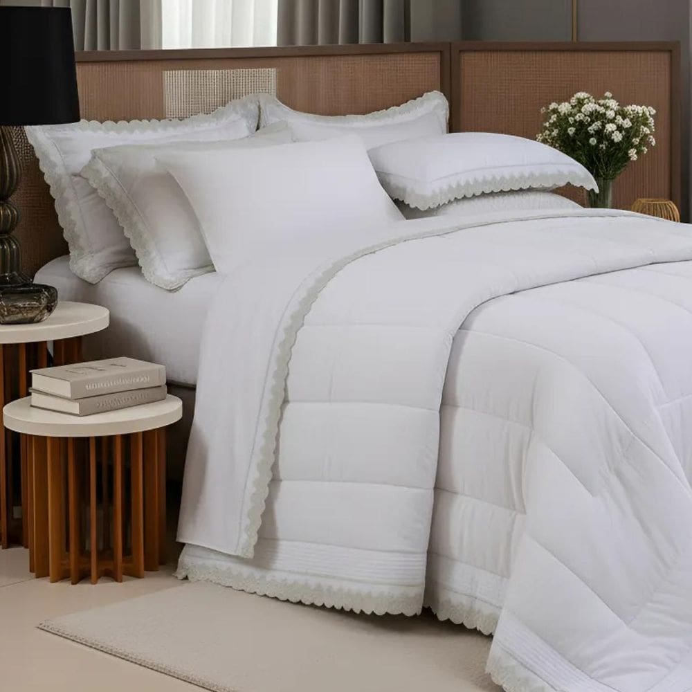 Colcha Bouti King Size Bordada Sublime 3Pçs Super Elegante