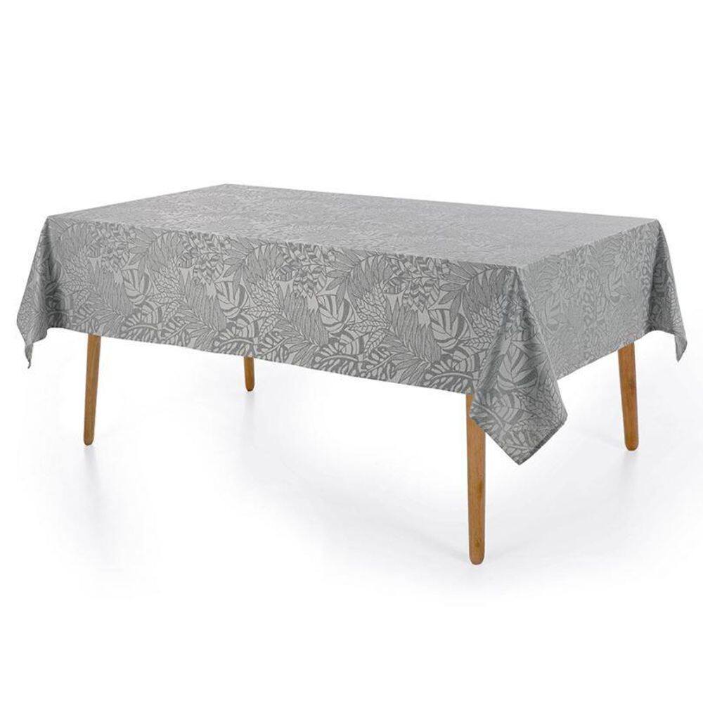 Toalha De Mesa Retangular 8 Lugares Essencia Cinza Karsten