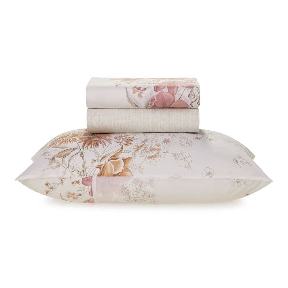 Jogo de Cama Helena Solteiro - 160 Fios - Karsten