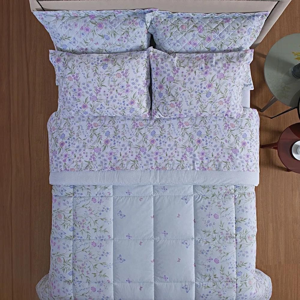 Jogo De Cama Solteiro Estampado 160 Fios - Andreza Carol